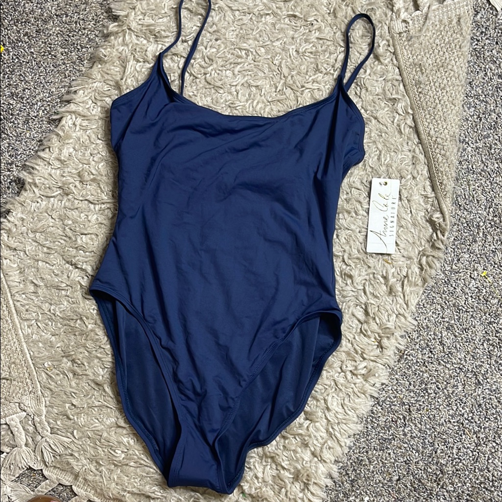 Anne Cole Nwt Navy Blue One Piece Swimsuit Plus